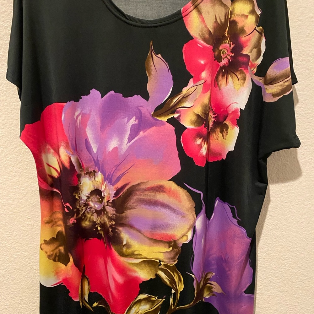Black Floral Blouse
